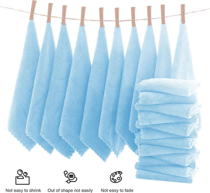 Ultra Soft Premium Washcloths Set - 12 x 12 inches - 24 Pack - Quick Drying - Highly Absorbent Coral Velvet Bathroom Wash Clothes - Use as Bath, Spa, Facial, Fingertip Towel (Grey)