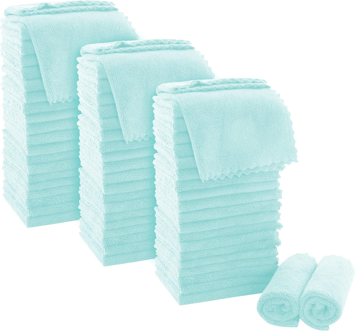 Ultra Soft Premium Washcloths Set - 12 x 12 inches - 24 Pack - Quick Drying - Highly Absorbent Coral Velvet Bathroom Wash Clothes - Use as Bath, Spa, Facial, Fingertip Towel (Grey)