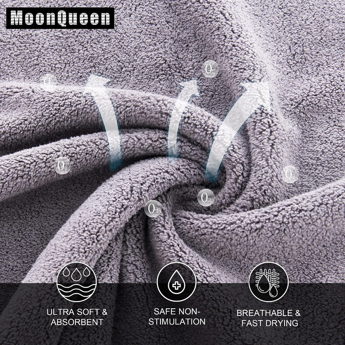 Ultra Soft Premium Washcloths Set - 12 x 12 inches - 24 Pack - Quick Drying - Highly Absorbent Coral Velvet Bathroom Wash Clothes - Use as Bath, Spa, Facial, Fingertip Towel (Grey)