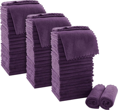 Ultra Soft Premium Washcloths Set - 12 x 12 inches - 24 Pack - Quick Drying - Highly Absorbent Coral Velvet Bathroom Wash Clothes - Use as Bath, Spa, Facial, Fingertip Towel (Grey)
