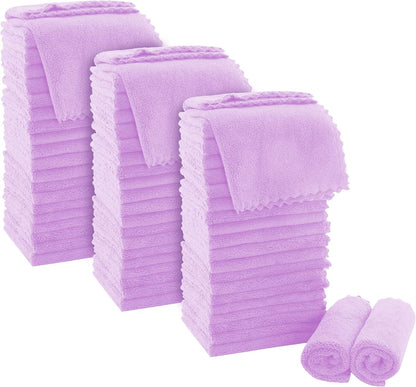 Ultra Soft Premium Washcloths Set - 12 x 12 inches - 24 Pack - Quick Drying - Highly Absorbent Coral Velvet Bathroom Wash Clothes - Use as Bath, Spa, Facial, Fingertip Towel (Grey)