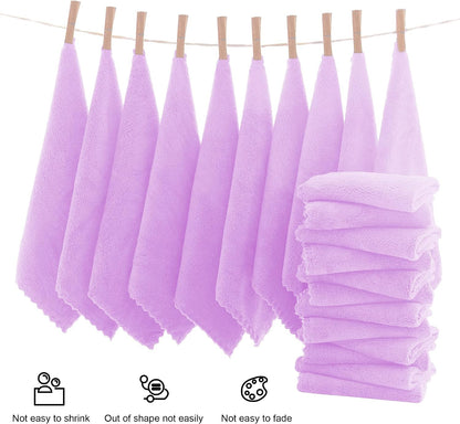 Ultra Soft Premium Washcloths Set - 12 x 12 inches - 24 Pack - Quick Drying - Highly Absorbent Coral Velvet Bathroom Wash Clothes - Use as Bath, Spa, Facial, Fingertip Towel (Grey)