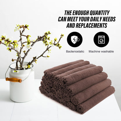 Ultra Soft Premium Washcloths Set - 12 x 12 inches - 24 Pack - Quick Drying - Highly Absorbent Coral Velvet Bathroom Wash Clothes - Use as Bath, Spa, Facial, Fingertip Towel (Grey)