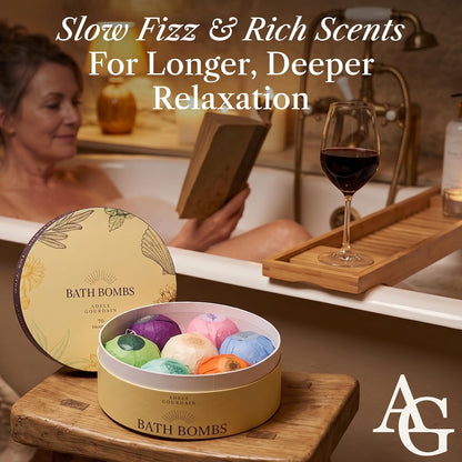 XXXL Bath Bombs for Women Gift Set, 7 Pack, Spa Scents, | 7 Scents - Arrives in Gift Box - XXXL (200g) - Long-lasting Fizz & Scent - Non-Staining - For Birthdays, Mothersday and More