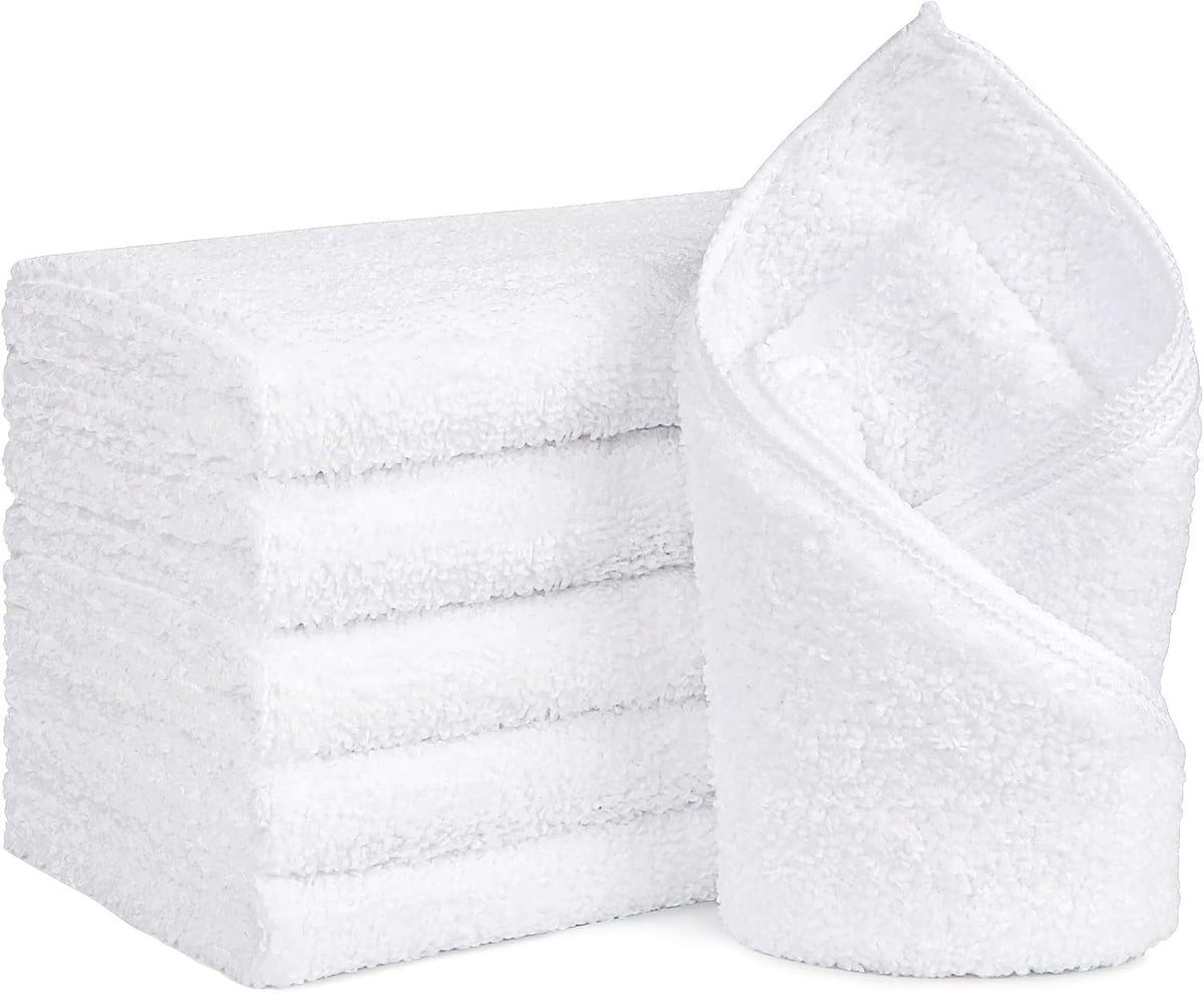 Orighty White Hand Towels - Quick Drying & Absorbent Microfiber Gym Towels 16x28 inches - Lightweight & Thin White Yoga Towel - Multi-Purpose Camping Towel for SPA, Hotel & Bathroom
