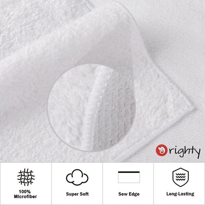 Orighty White Hand Towels - Quick Drying & Absorbent Microfiber Gym Towels 16x28 inches - Lightweight & Thin White Yoga Towel - Multi-Purpose Camping Towel for SPA, Hotel & Bathroom
