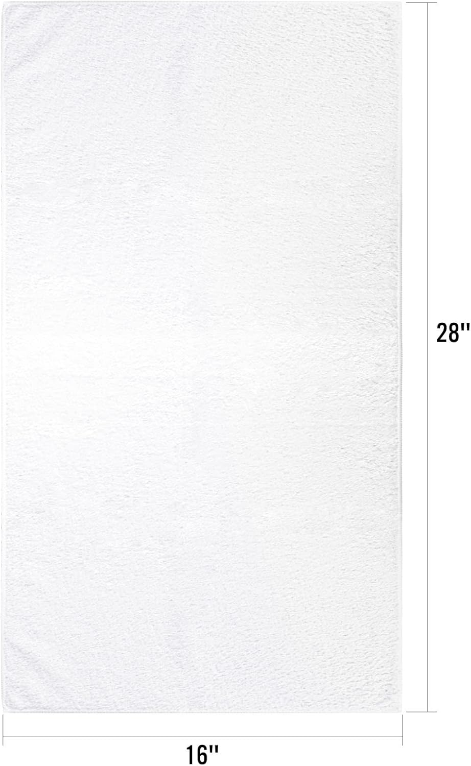 Orighty White Hand Towels - Quick Drying & Absorbent Microfiber Gym Towels 16x28 inches - Lightweight & Thin White Yoga Towel - Multi-Purpose Camping Towel for SPA, Hotel & Bathroom