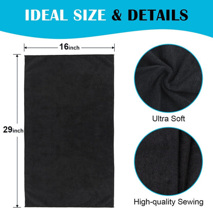 Orighty White Hand Towels - Quick Drying & Absorbent Microfiber Gym Towels 16x28 inches - Lightweight & Thin White Yoga Towel - Multi-Purpose Camping Towel for SPA, Hotel & Bathroom