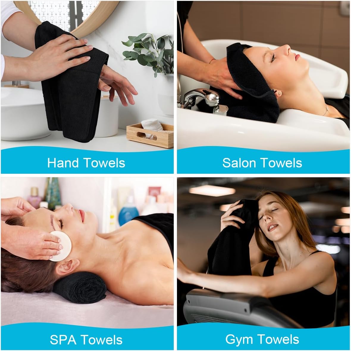 Orighty White Hand Towels - Quick Drying & Absorbent Microfiber Gym Towels 16x28 inches - Lightweight & Thin White Yoga Towel - Multi-Purpose Camping Towel for SPA, Hotel & Bathroom