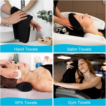 Orighty White Hand Towels - Quick Drying & Absorbent Microfiber Gym Towels 16x28 inches - Lightweight & Thin White Yoga Towel - Multi-Purpose Camping Towel for SPA, Hotel & Bathroom