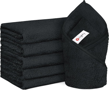 Orighty White Hand Towels - Quick Drying & Absorbent Microfiber Gym Towels 16x28 inches - Lightweight & Thin White Yoga Towel - Multi-Purpose Camping Towel for SPA, Hotel & Bathroom