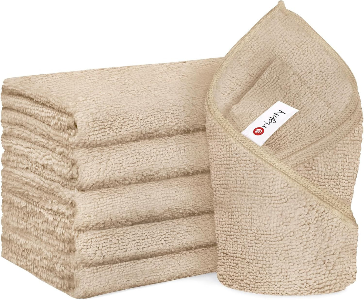 Orighty White Hand Towels - Quick Drying & Absorbent Microfiber Gym Towels 16x28 inches - Lightweight & Thin White Yoga Towel - Multi-Purpose Camping Towel for SPA, Hotel & Bathroom