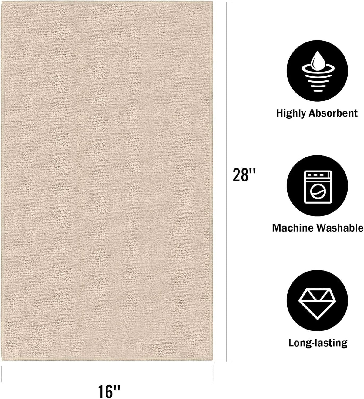 Orighty White Hand Towels - Quick Drying & Absorbent Microfiber Gym Towels 16x28 inches - Lightweight & Thin White Yoga Towel - Multi-Purpose Camping Towel for SPA, Hotel & Bathroom