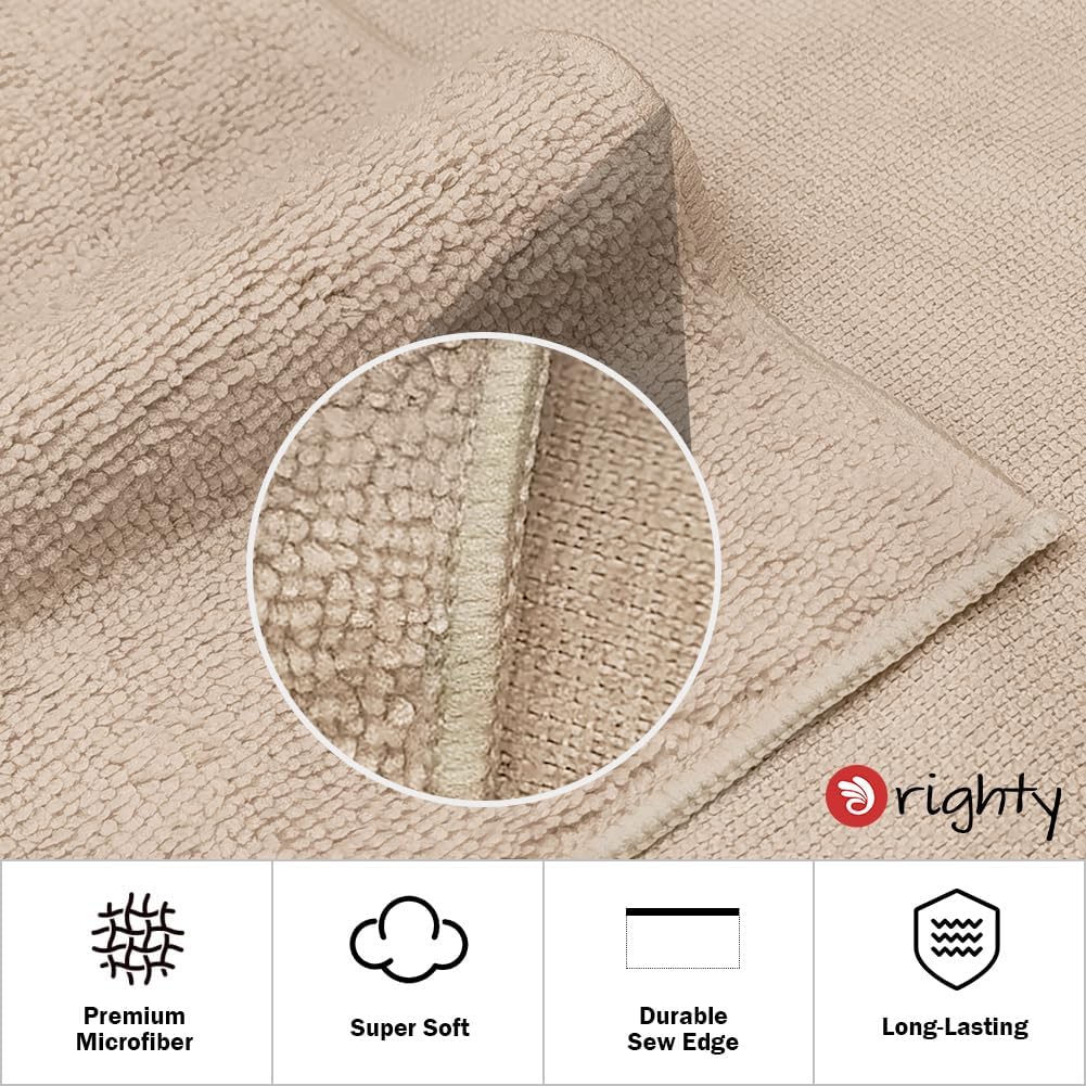 Orighty White Hand Towels - Quick Drying & Absorbent Microfiber Gym Towels 16x28 inches - Lightweight & Thin White Yoga Towel - Multi-Purpose Camping Towel for SPA, Hotel & Bathroom
