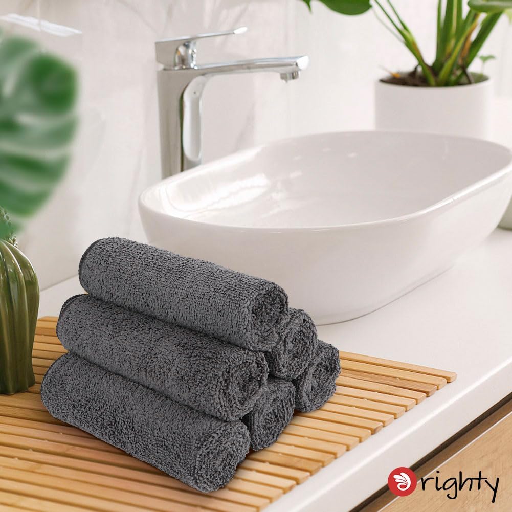Orighty White Hand Towels - Quick Drying & Absorbent Microfiber Gym Towels 16x28 inches - Lightweight & Thin White Yoga Towel - Multi-Purpose Camping Towel for SPA, Hotel & Bathroom