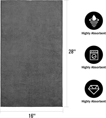 Orighty White Hand Towels - Quick Drying & Absorbent Microfiber Gym Towels 16x28 inches - Lightweight & Thin White Yoga Towel - Multi-Purpose Camping Towel for SPA, Hotel & Bathroom