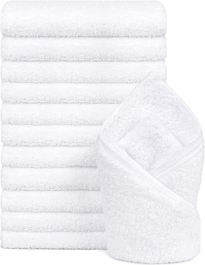 Orighty White Hand Towels - Quick Drying & Absorbent Microfiber Gym Towels 16x28 inches - Lightweight & Thin White Yoga Towel - Multi-Purpose Camping Towel for SPA, Hotel & Bathroom