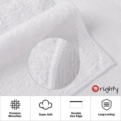 Orighty White Hand Towels - Quick Drying & Absorbent Microfiber Gym Towels 16x28 inches - Lightweight & Thin White Yoga Towel - Multi-Purpose Camping Towel for SPA, Hotel & Bathroom