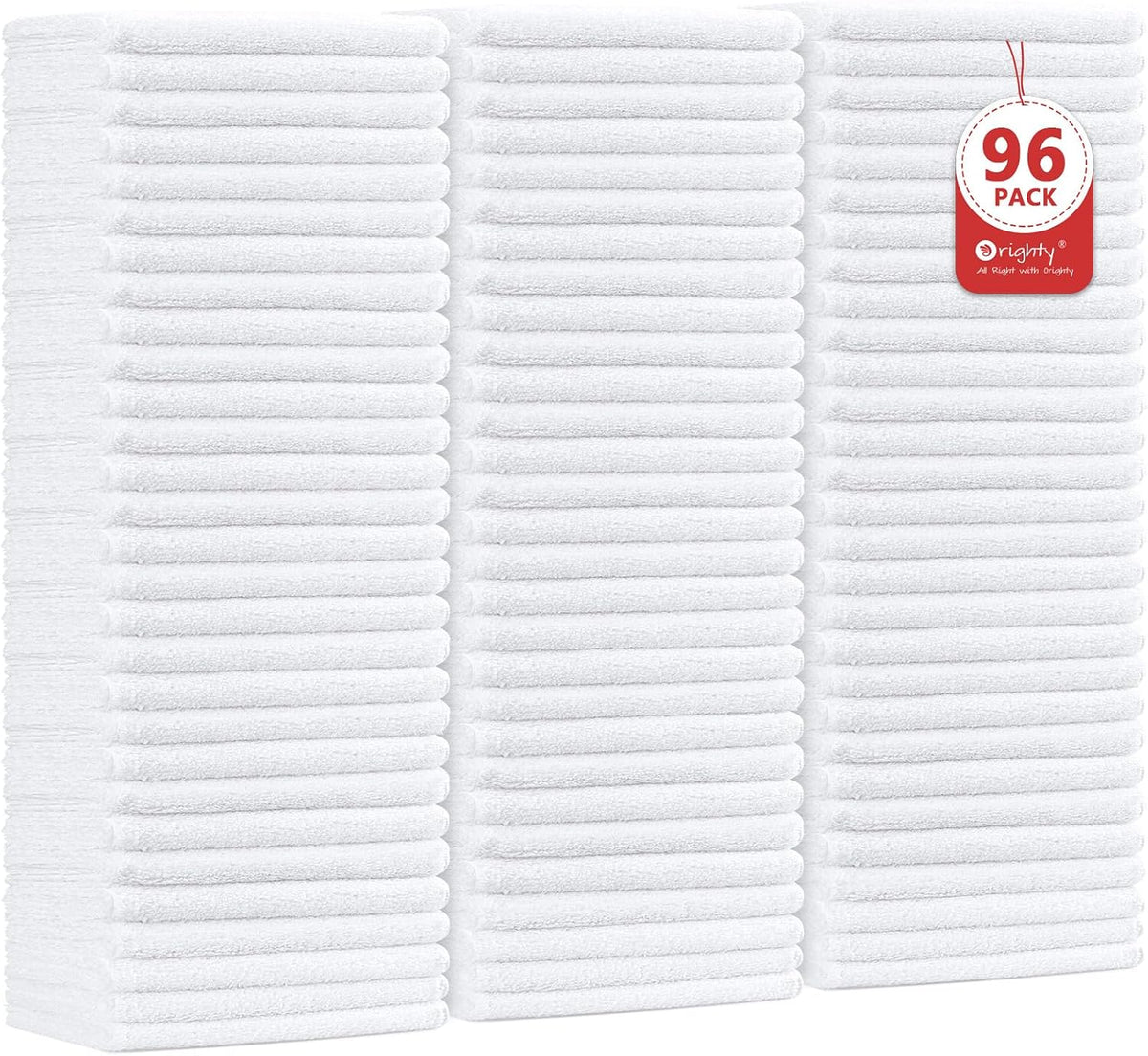 Orighty White Hand Towels - Quick Drying & Absorbent Microfiber Gym Towels 16x28 inches - Lightweight & Thin White Yoga Towel - Multi-Purpose Camping Towel for SPA, Hotel & Bathroom