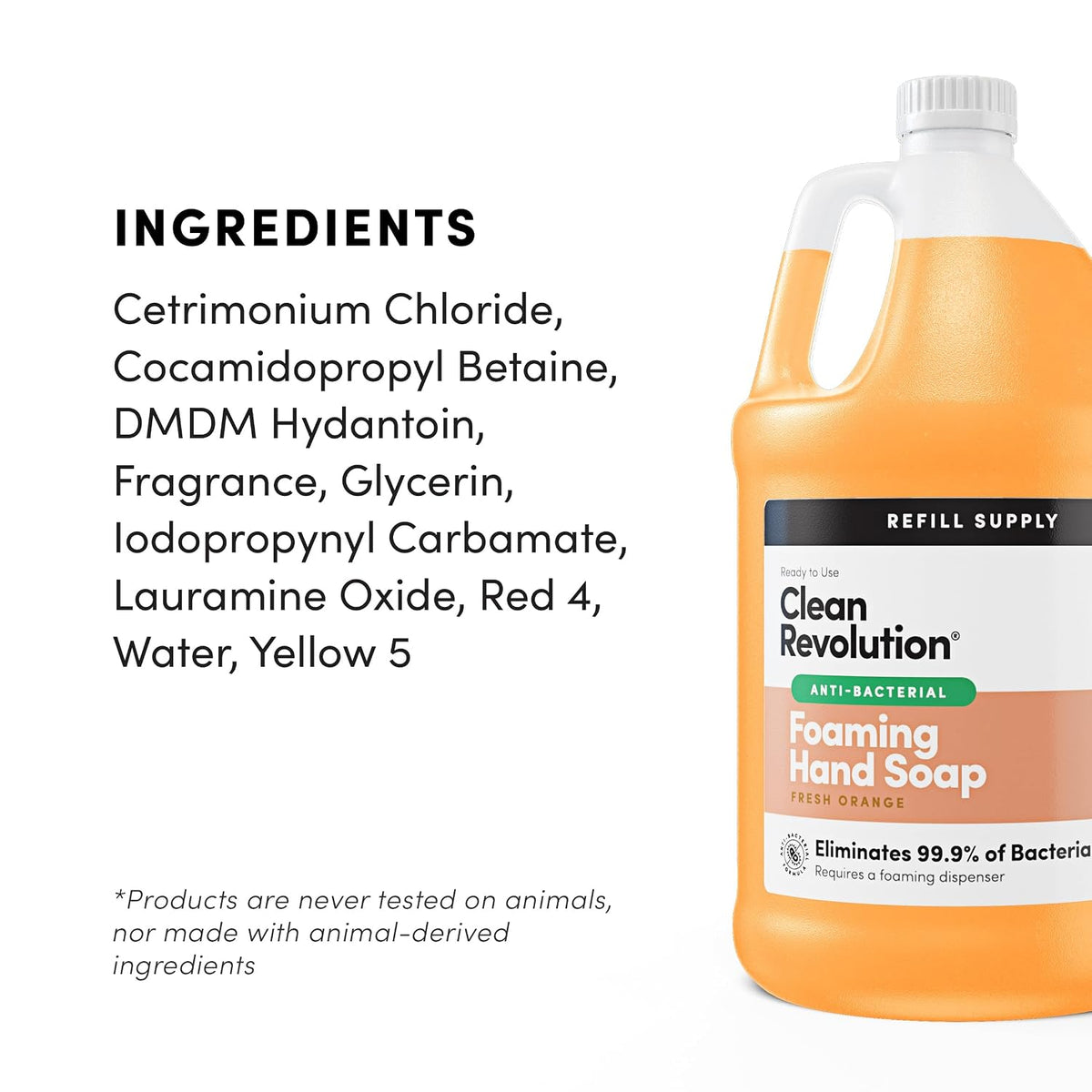 Antibacterial Foaming Hand Soap Refill, 128 Fl Oz - Made in USA