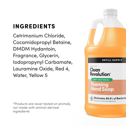 Antibacterial Foaming Hand Soap Refill, 128 Fl Oz - Made in USA