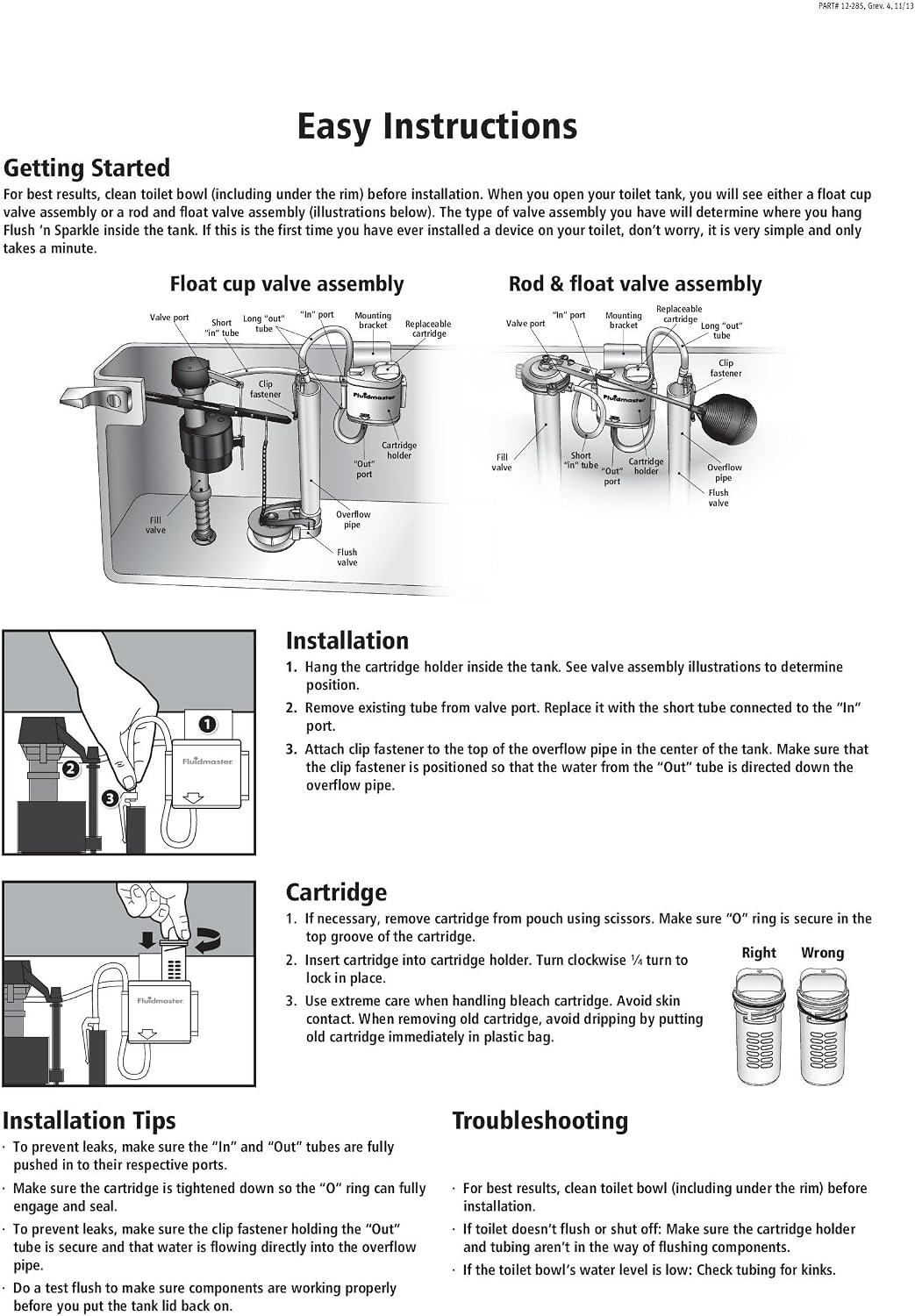 Flush 'n Sparkle Automatic Toilet Bowl Cleaning System