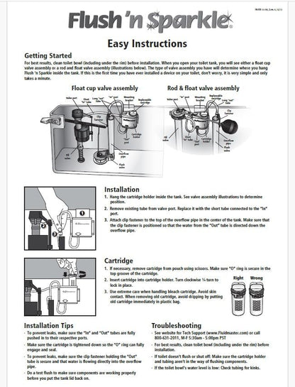 Flush 'n Sparkle Automatic Toilet Bowl Cleaning System