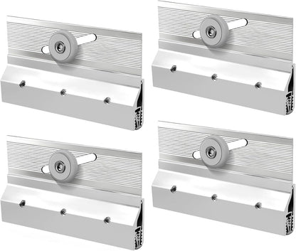 4 Pack M 6145 Frameless Shower Door Roller Assemblies – 3/4" Plastic Wheels with Ball Bearings,Chrome Aluminum Bracket,Replacement Kit for Glass Sliding Doors Parts