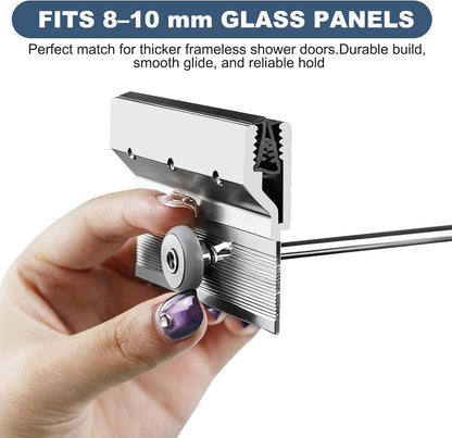 4 Pack M 6145 Frameless Shower Door Roller Assemblies – 3/4" Plastic Wheels with Ball Bearings,Chrome Aluminum Bracket,Replacement Kit for Glass Sliding Doors Parts