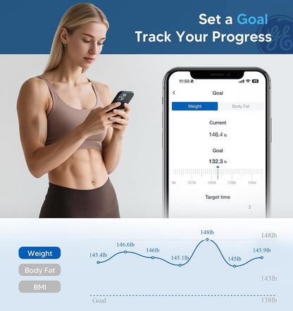Smart Scale for Body Weight, BMI, Body Fat, Muscle Mass, Large Display