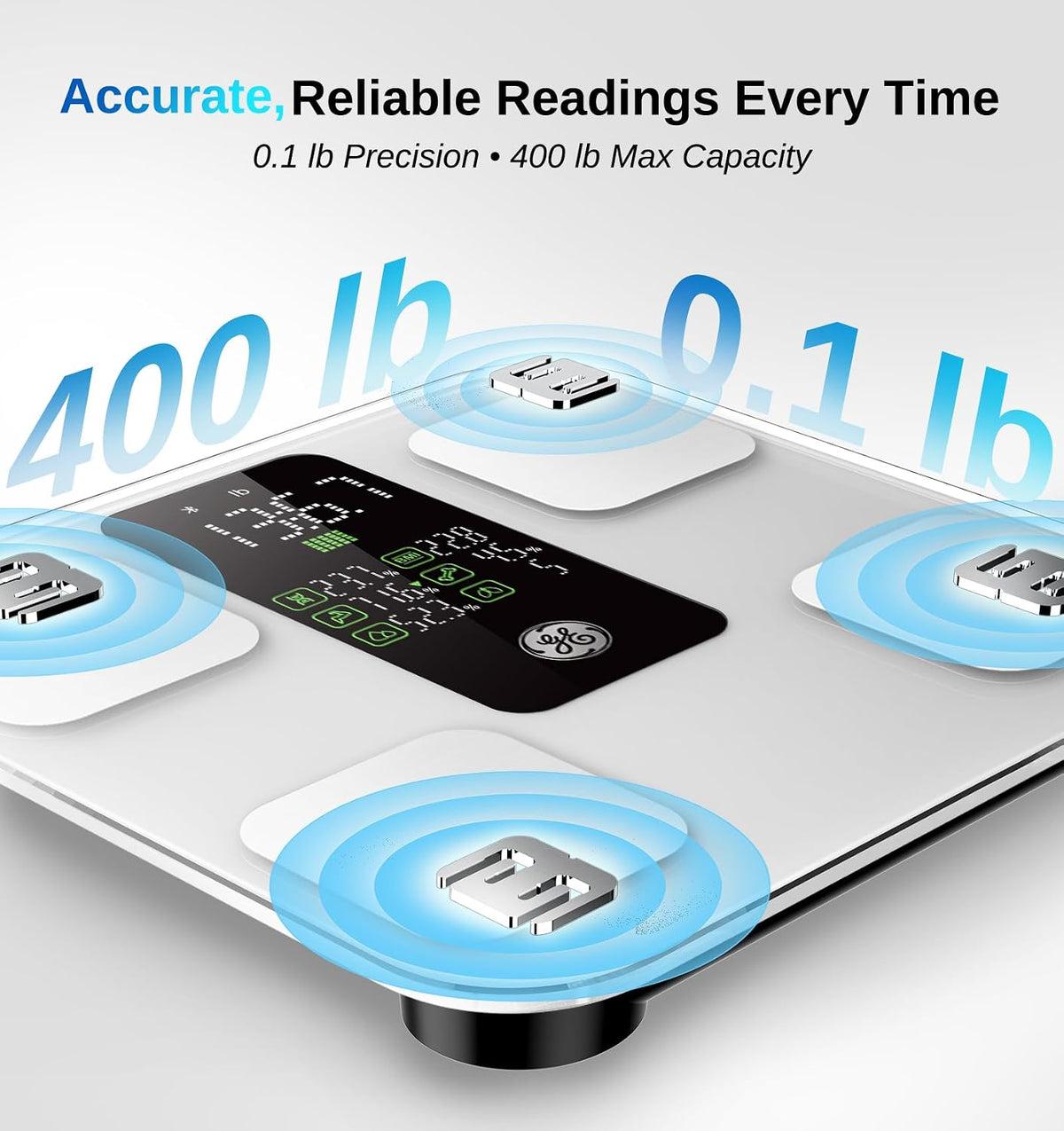 Smart Scale for Body Weight, BMI, Body Fat, Muscle Mass, Large Display