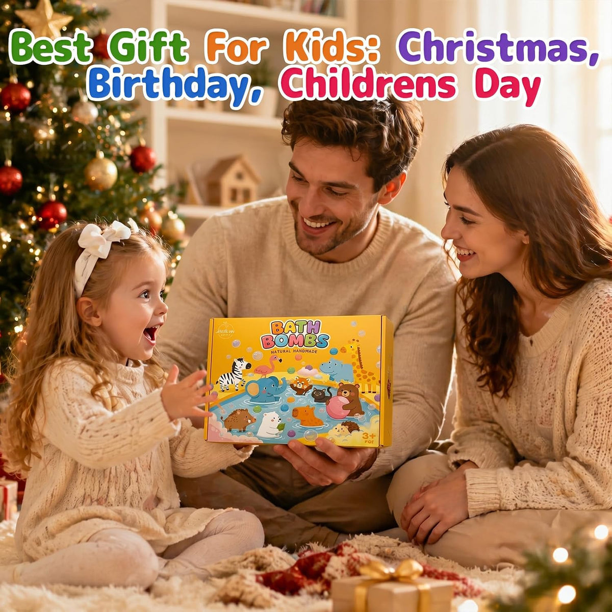 Bath Bombs for Kids with Surprise Toys Inside, 12 Pack Natural Bubble Bath Fizzy Gift Set for Girls Boys Organic,Kids Safe Handmade Birthday Christmas and Party Favor Stocking Stuffers