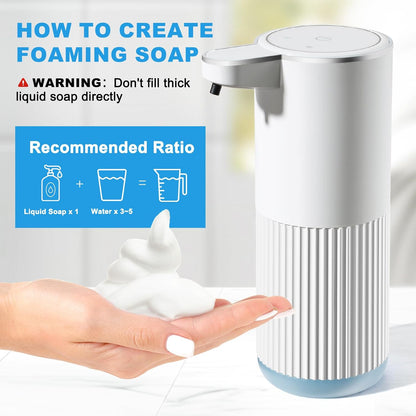 RYTOXILO Automatic Soap Dispenser, 2 Pack Black Touchless Liquid Soap Dispenser for Bathroom, 13.5 Fl Oz Plastic Electric Auto Dish Soap Dispensers Wall Mount for Kitchen with Adjustable Volume