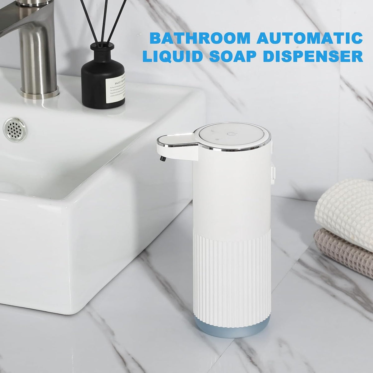 RYTOXILO Automatic Soap Dispenser, 2 Pack Black Touchless Liquid Soap Dispenser for Bathroom, 13.5 Fl Oz Plastic Electric Auto Dish Soap Dispensers Wall Mount for Kitchen with Adjustable Volume
