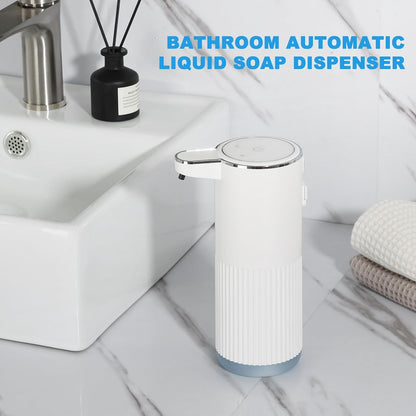 RYTOXILO Automatic Soap Dispenser, 2 Pack Black Touchless Liquid Soap Dispenser for Bathroom, 13.5 Fl Oz Plastic Electric Auto Dish Soap Dispensers Wall Mount for Kitchen with Adjustable Volume