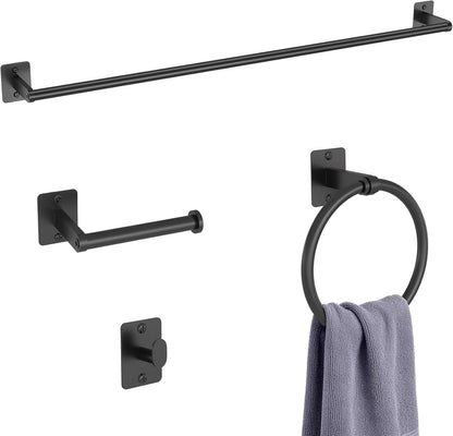 Black Bathroom Accessories Set, Bathroom Hardware Set