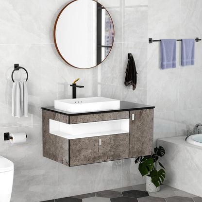 Black Bathroom Accessories Set, Bathroom Hardware Set