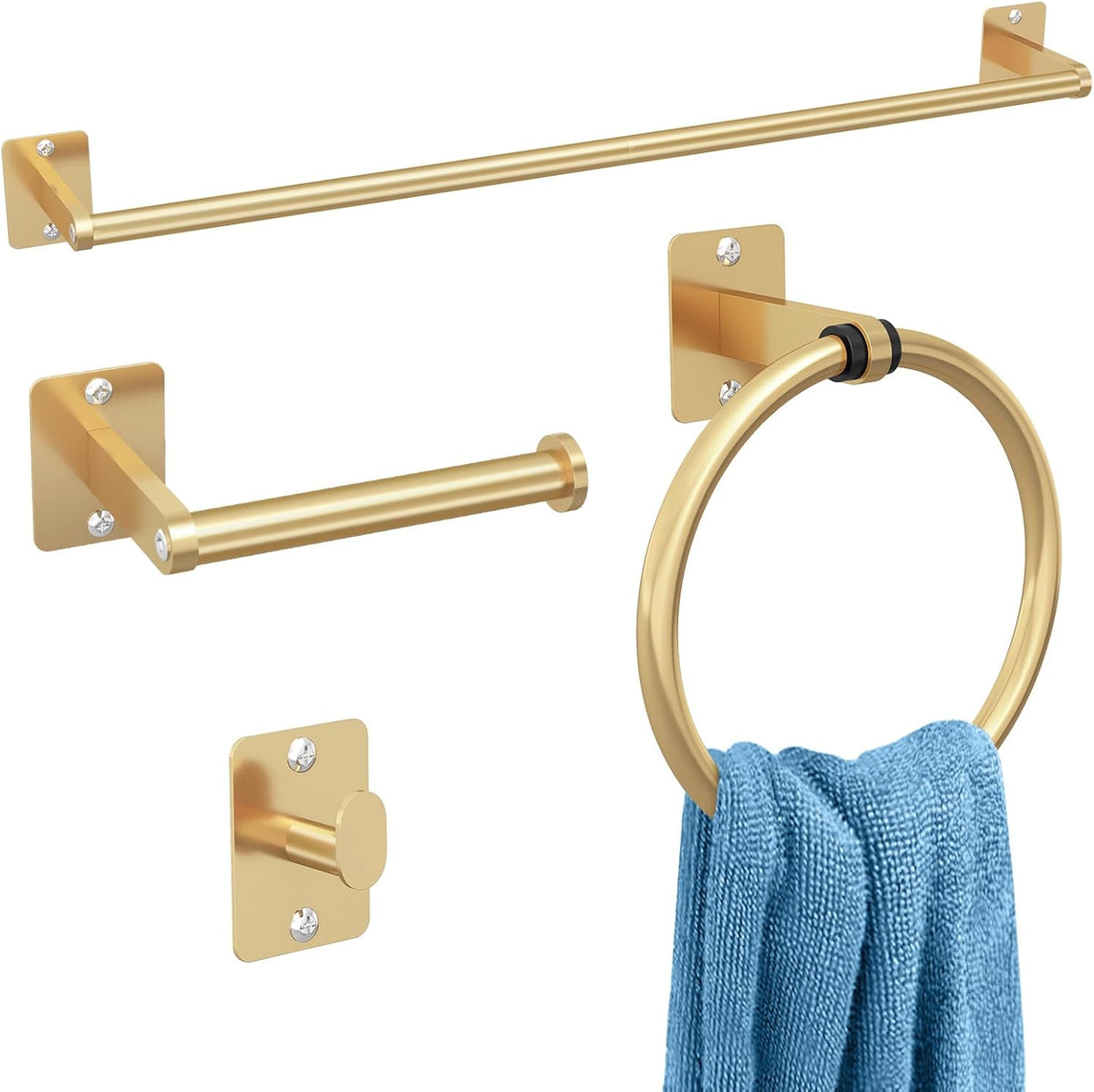 Black Bathroom Accessories Set, Bathroom Hardware Set