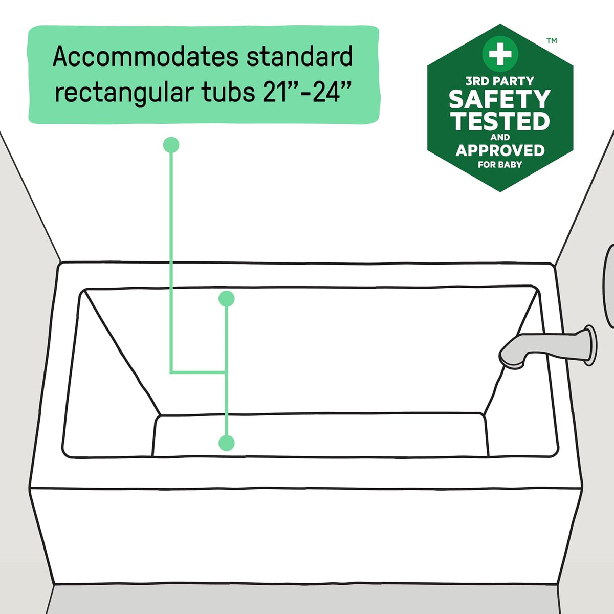 My Bath Seat for Sit-Up Baby Bathing, Sure & Secure Suction Cups, ASTM Safety Tested & Approved, Backrest for Assisted Sitting, Easy Setup & Storage, Gray