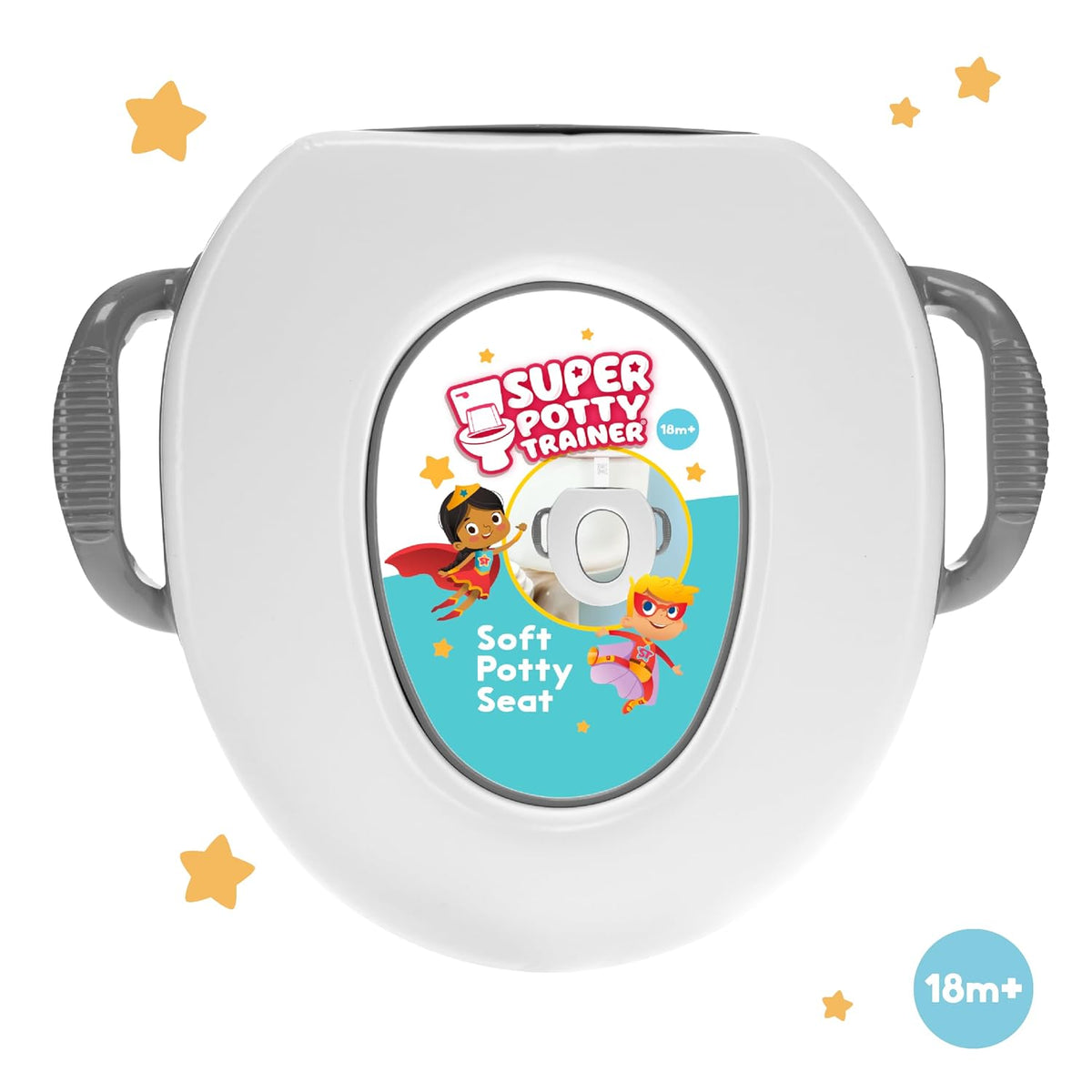 Soft Potty Seat – Cushioned Toddler Toilet Trainer with Easy-Grip Handles, Made in USA, Designed for Early Potty Training