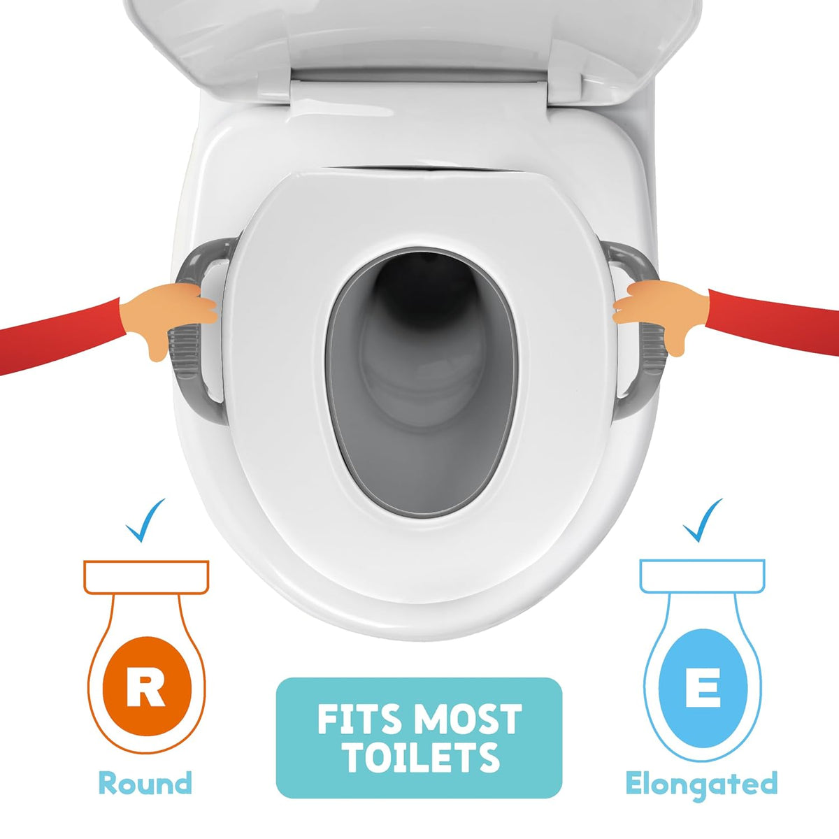 Soft Potty Seat – Cushioned Toddler Toilet Trainer with Easy-Grip Handles, Made in USA, Designed for Early Potty Training