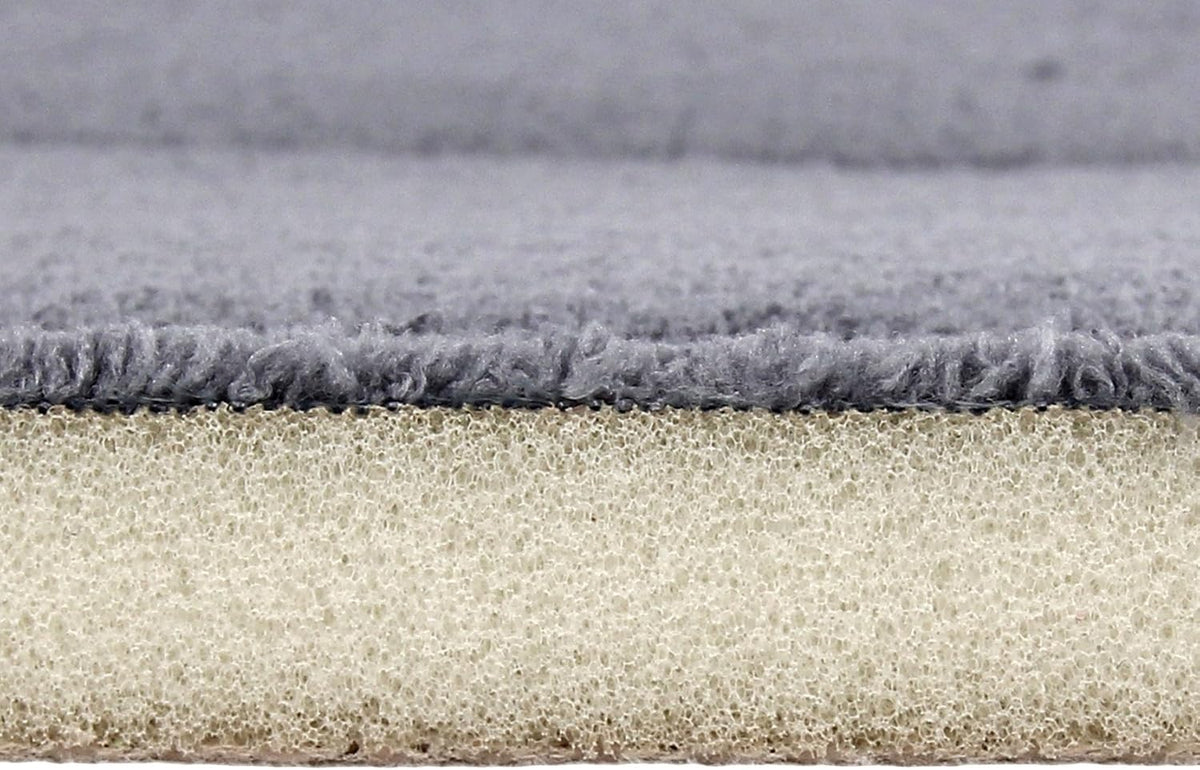 Bathroom Rugs, High Density Memory Foam Bath Mat, Absorbency & Non-Slip, Easy Care, Machine Washable Bath Mats for Bathroom, Shower&Tub, Modern Coral Velvet (Light Grey, 17" x 24")