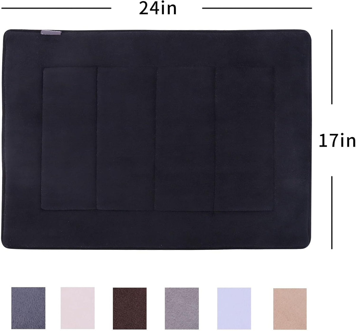 Bathroom Rugs, High Density Memory Foam Bath Mat, Absorbency & Non-Slip, Easy Care, Machine Washable Bath Mats for Bathroom, Shower&Tub, Modern Coral Velvet (Light Grey, 17" x 24")