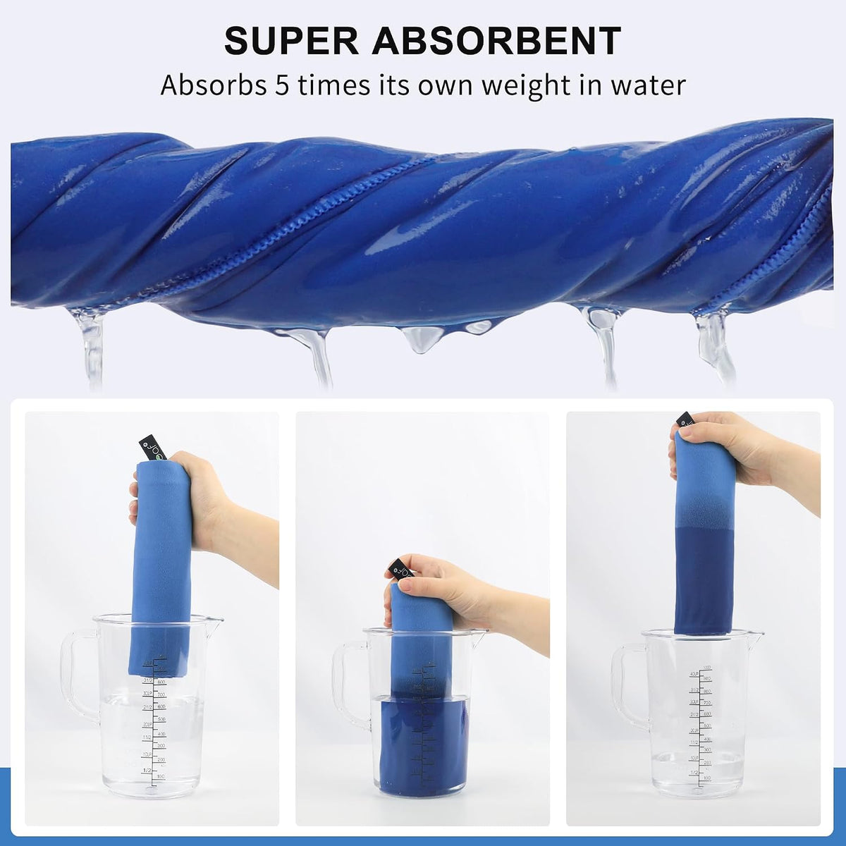 Microfiber Towel Quick Dry Camping & Travel & Gym Towel. Compact
