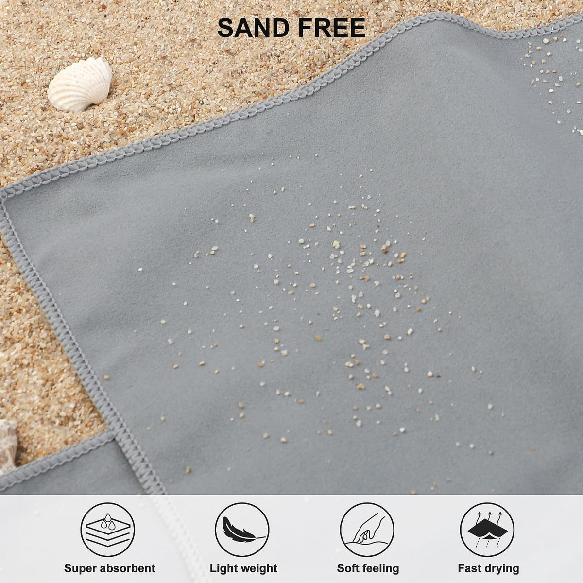 Microfiber Towel Quick Dry Camping & Travel & Gym Towel. Compact