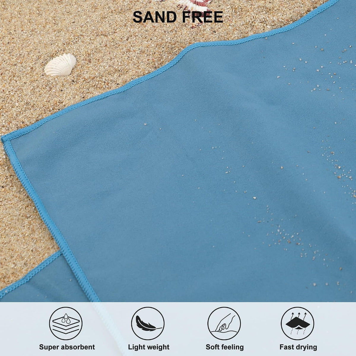 Microfiber Towel Quick Dry Camping & Travel & Gym Towel. Compact