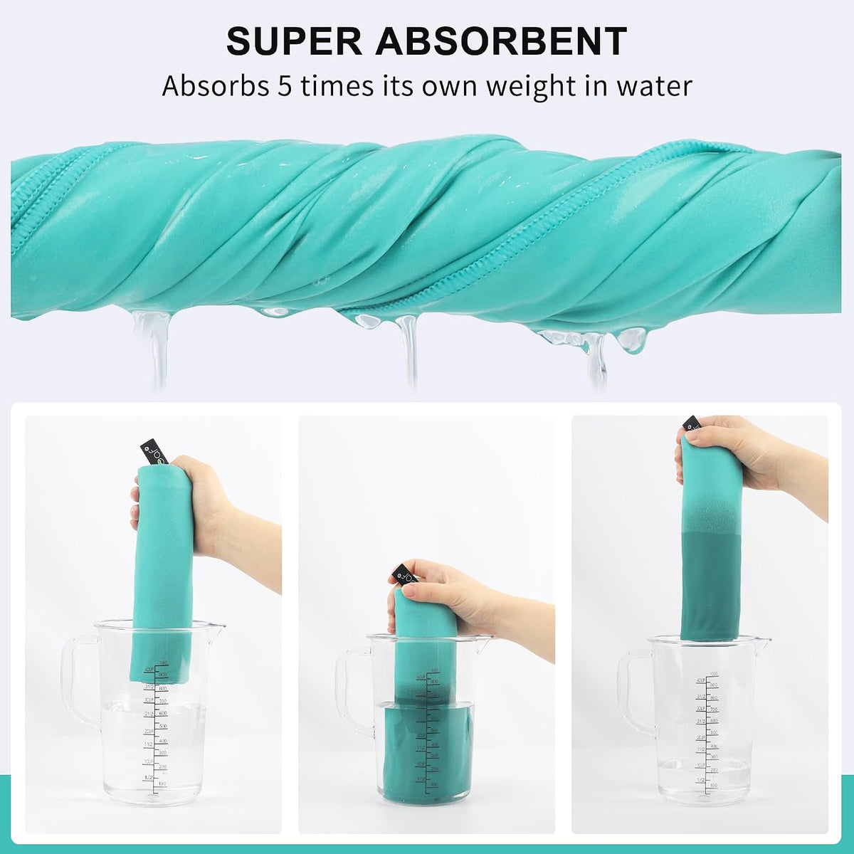 Microfiber Towel Quick Dry Camping & Travel & Gym Towel. Compact
