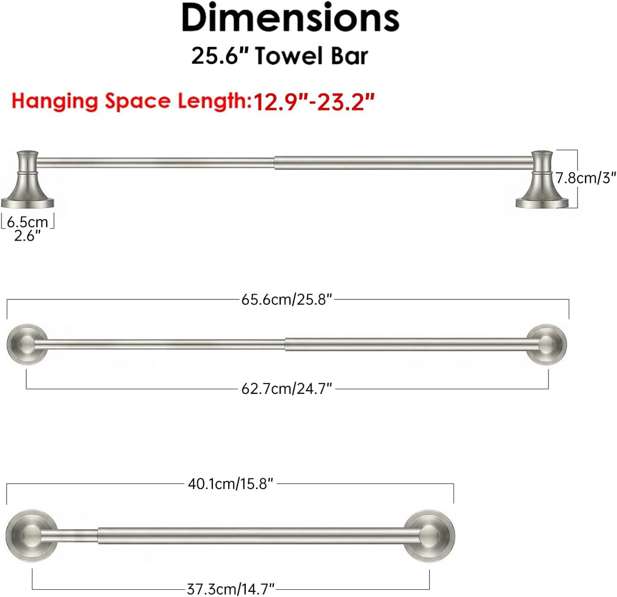 Towel Racks for Bathroom Wall Mounted Bath Towel Bar Oil Rubbed Bronze