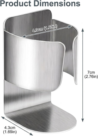 Electric Toothbrush Holder Wall Mount – No Drill 304 Stainless Steel Self Adhesive Bathroom Organizer for Toothbrush/Toothpaste/Facial/Razor – Space Saving Waterproof Rustproof – Silver