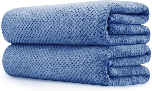 Towels Set 35x70 Inch Oversized Bath Sheets Towels for Adults Luxury Bath Towels Extra Large Sets for Bathroom Super Soft Highly Absorbent Microfiber Shower Towels 80% Polyester (2PCS Pink)